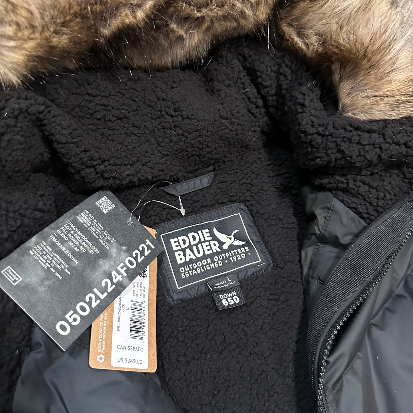 Eddie Bauer Women's Sun Valley Frost Down Parka Jacket (new with tags)