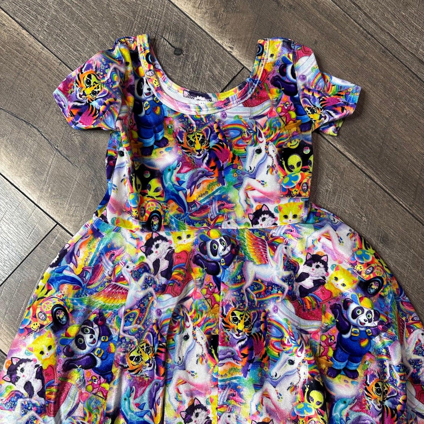 Wild Rich Kids Lisa Frank Crushed Velour Dress