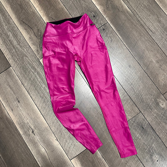 Bombshell Sportswear No Front Seam Hot Pink Foil Leggings