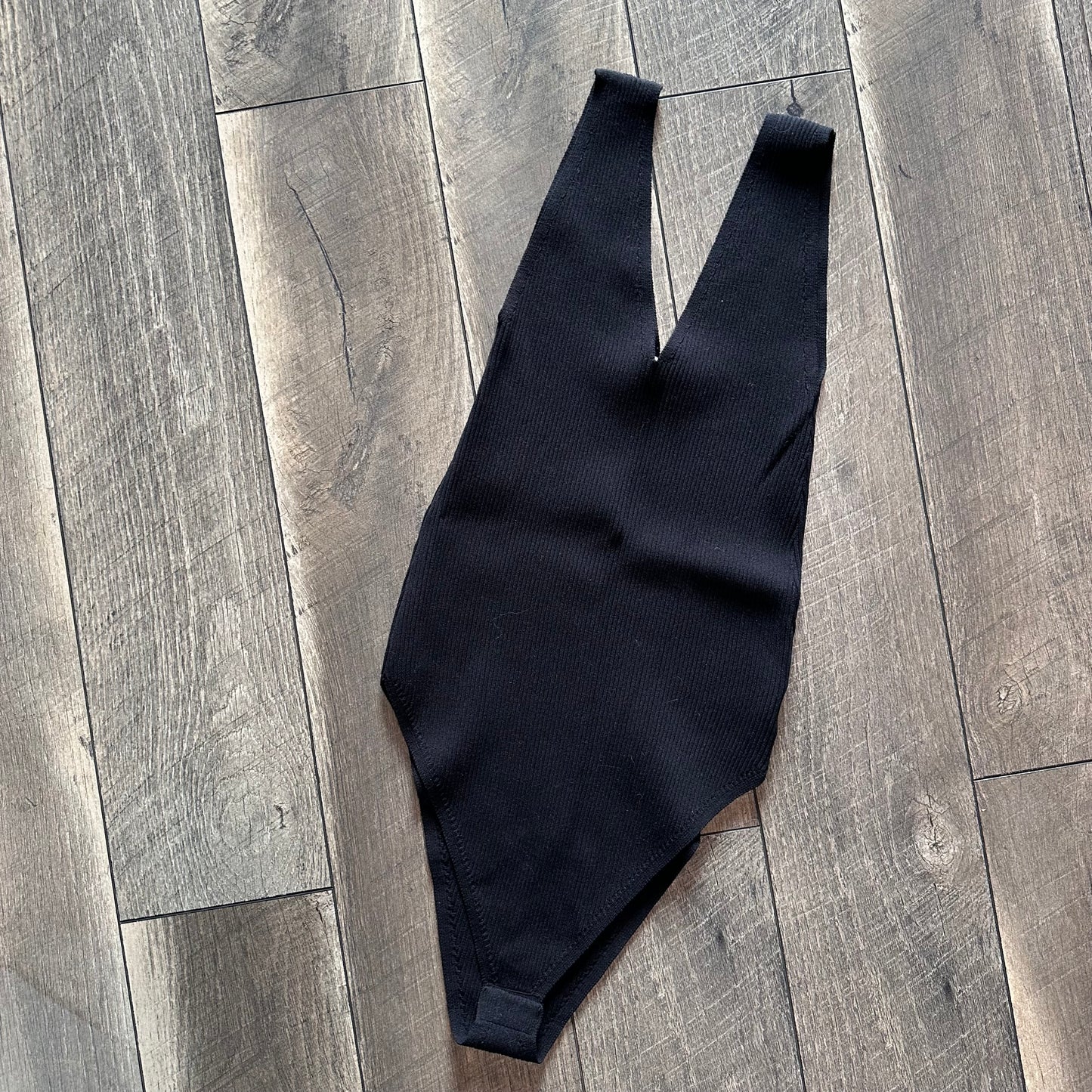 Wishlist Black Stretchy Ribbed Bodysuit