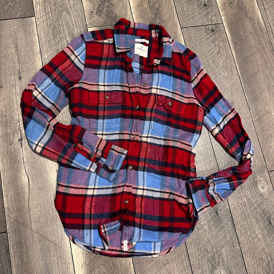 American Eagle Plaid Super Soft Button Down