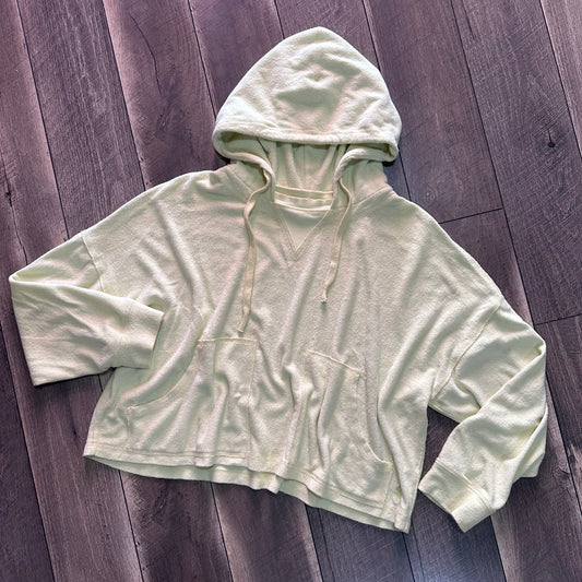 Free People Movement Oversized Terry Cloth Crop Hoodie