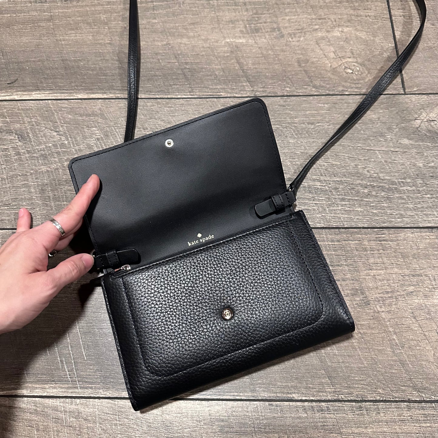 Kate Spade Pebble Leather Wallet Crossbody