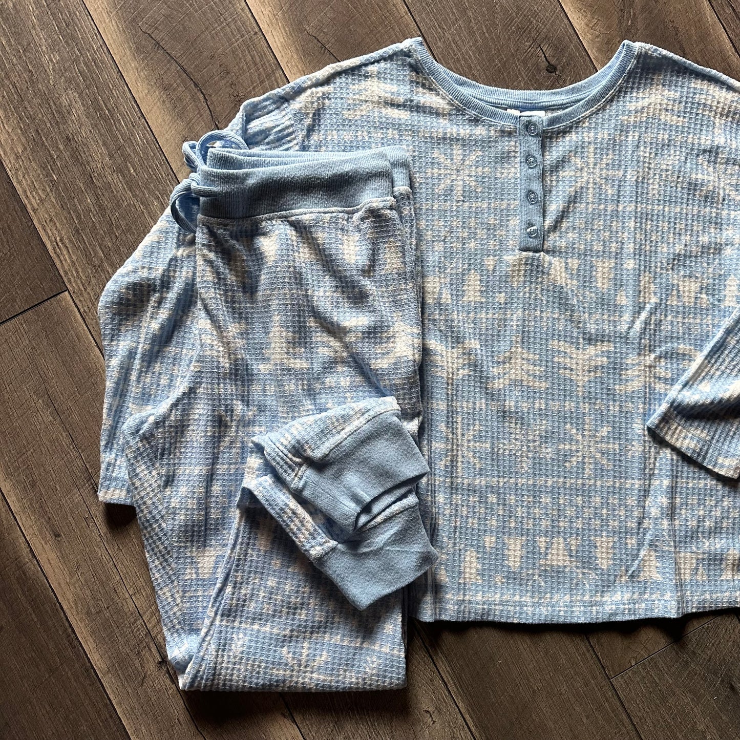 Joyspun Winter Wonderland Waffleknit Pajamas