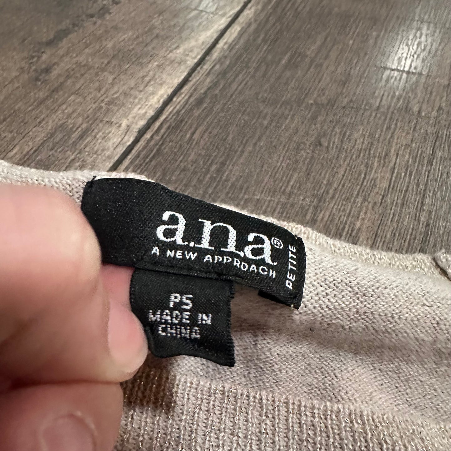 A.n.a Striped Metallic Glitter Lightweight Sweater