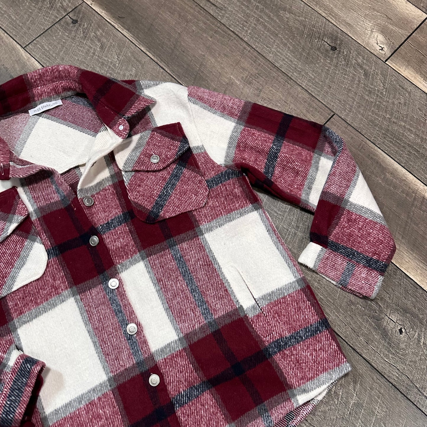 Miss Sparkling Plaid Shacket