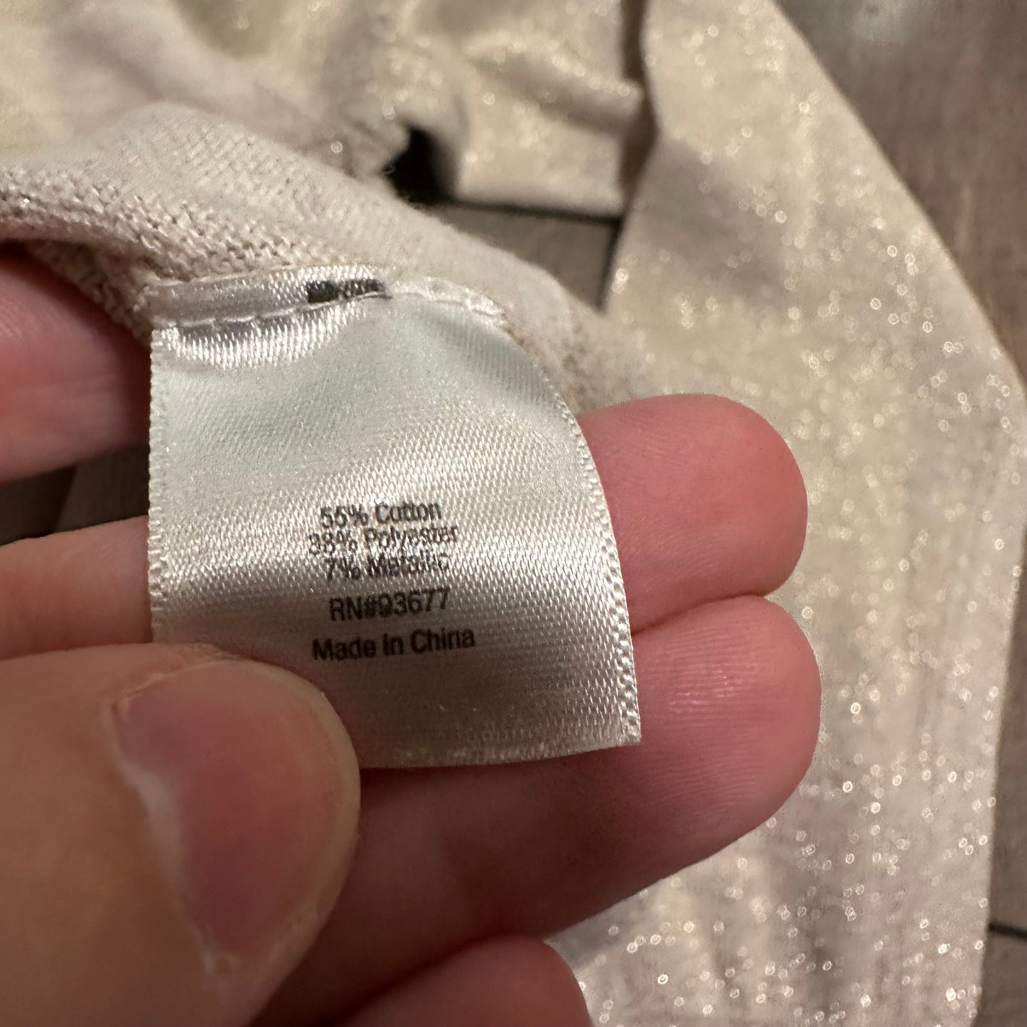 A.n.a Striped Metallic Glitter Lightweight Sweater