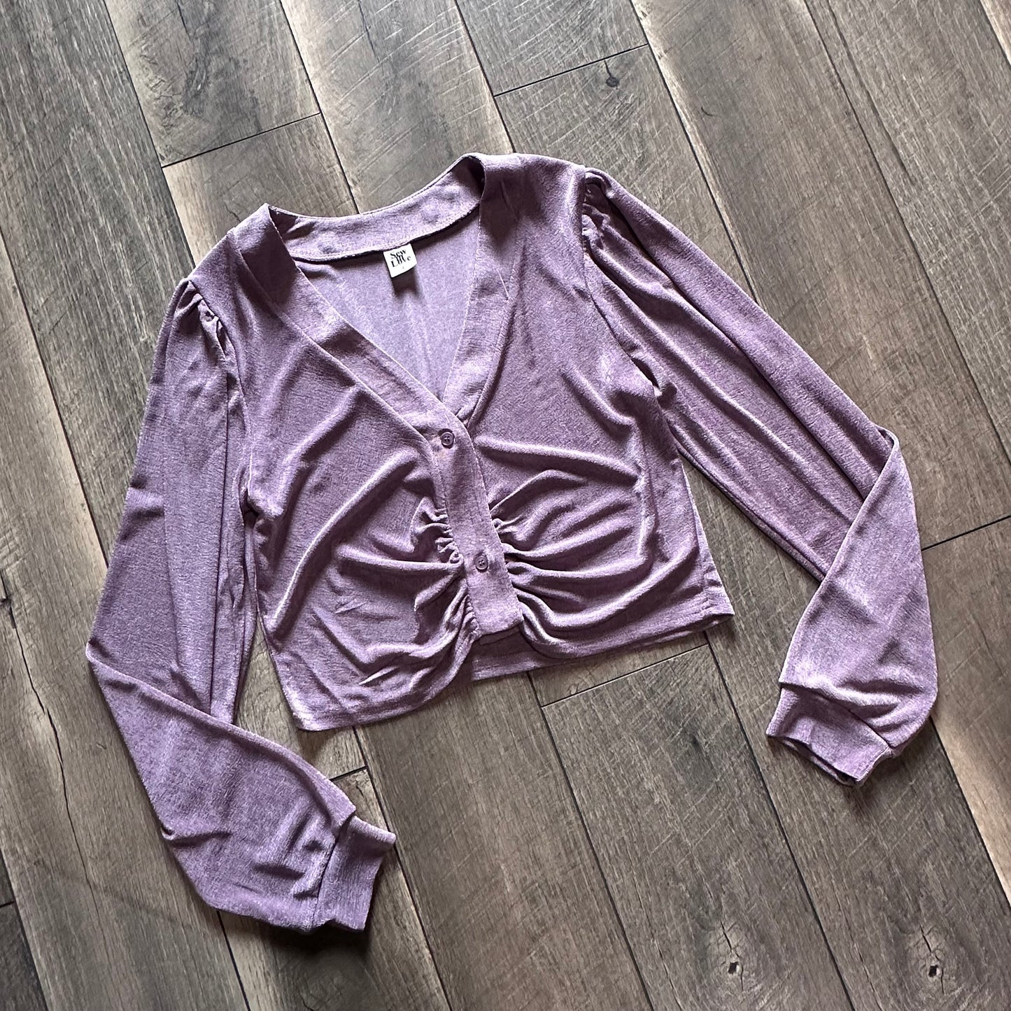 Sew in Love Purple Crop Button Down (new without tags)