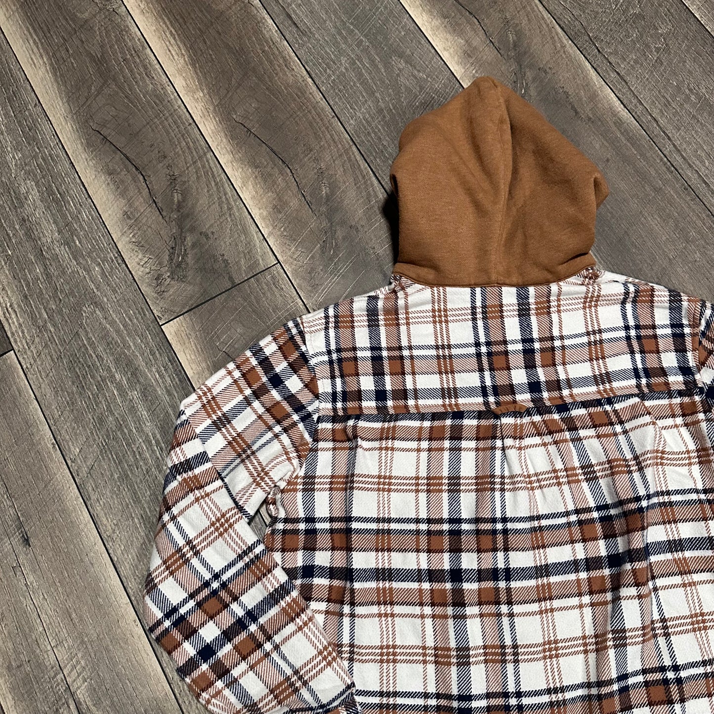 American Eagle Oversized Hooded Button Down