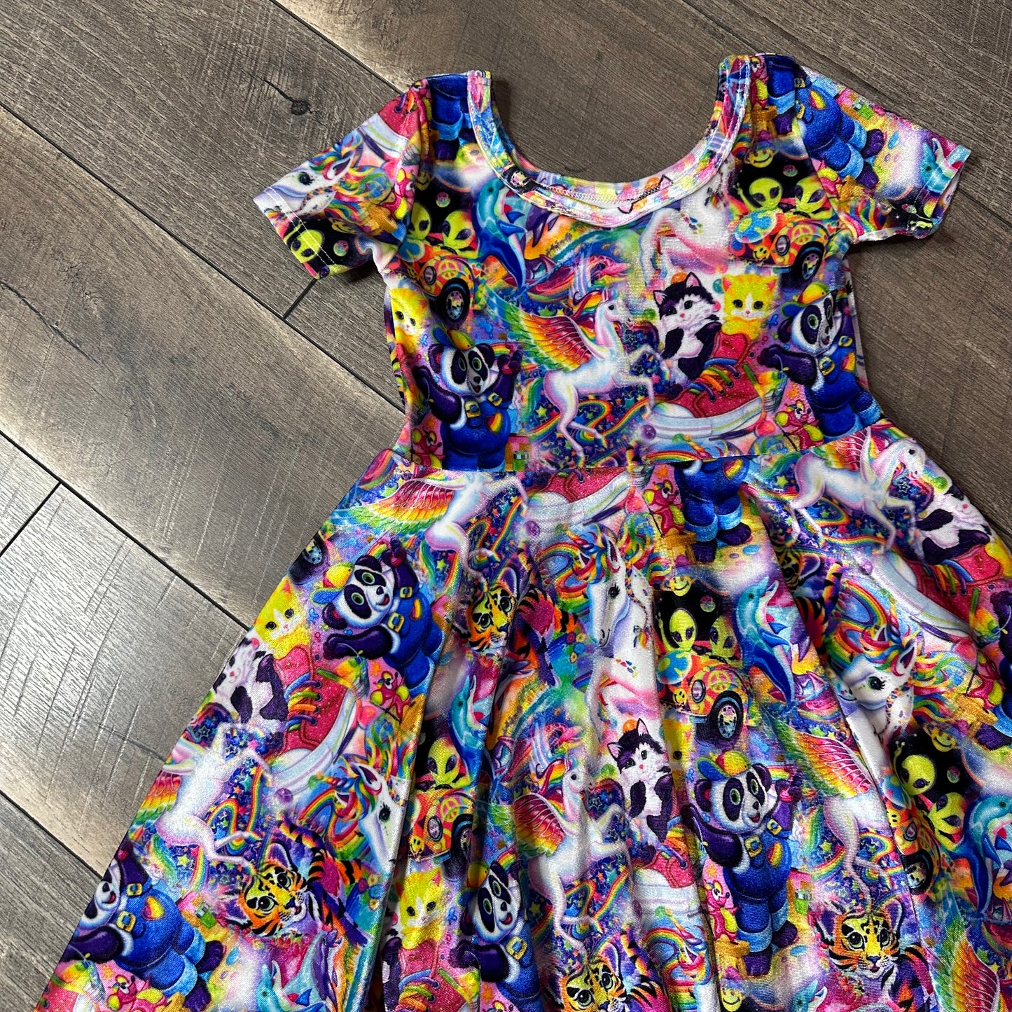 Wild Rich Kids Lisa Frank Crushed Velour Dress