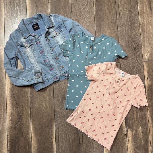 Denim Jacket + Top Bundle