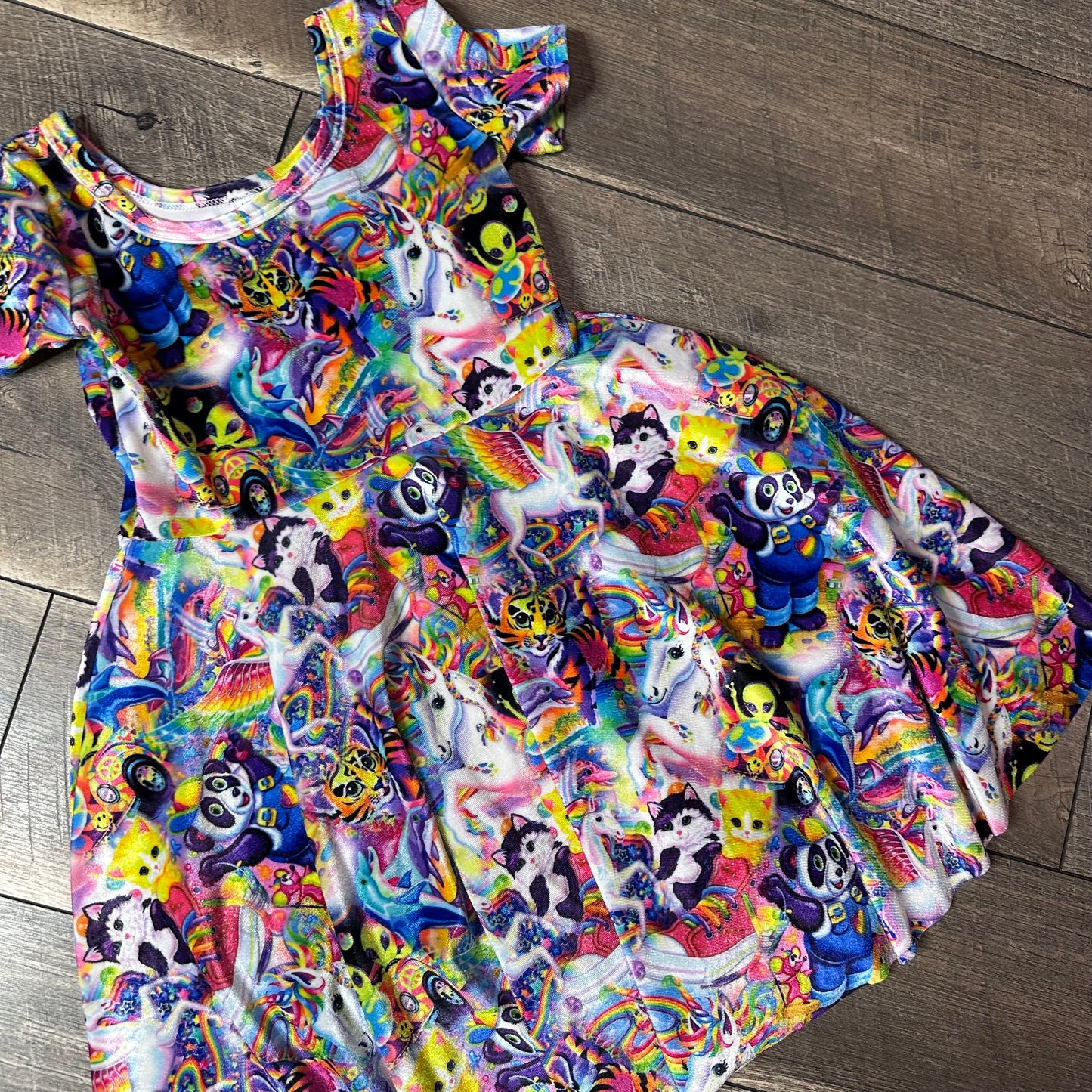 Wild Rich Kids Lisa Frank Crushed Velour Dress