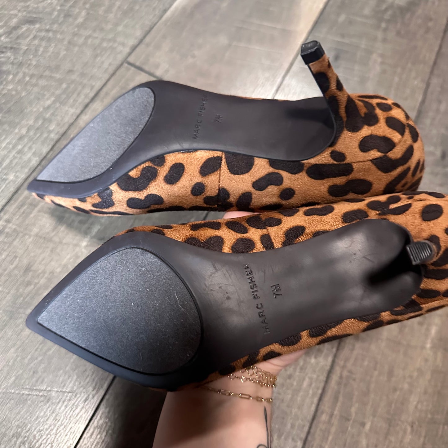 Marc Fisher Leopard Pointed Toe Heels