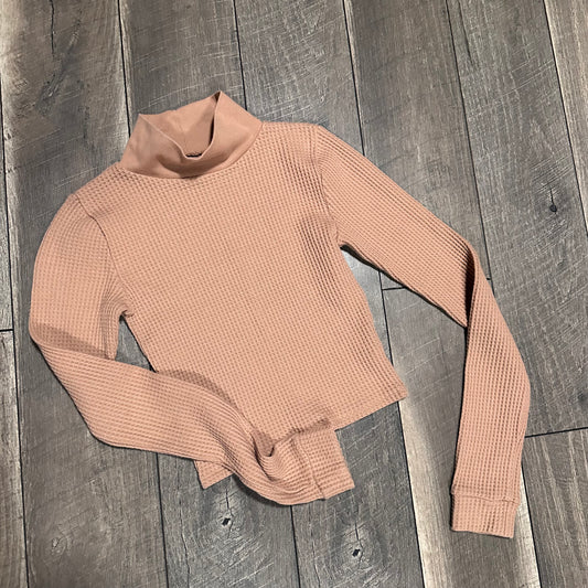Aerie Waffleknit Turtleneck Crop Long Sleeve