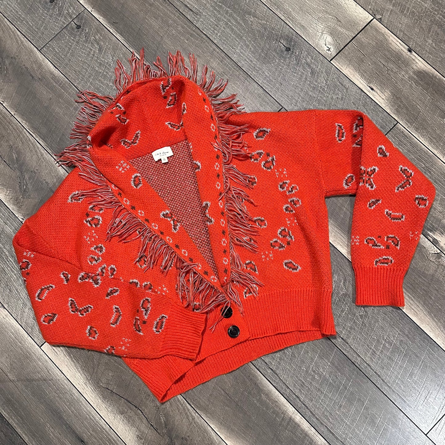 143 Story Western Fringe Detail Sweater