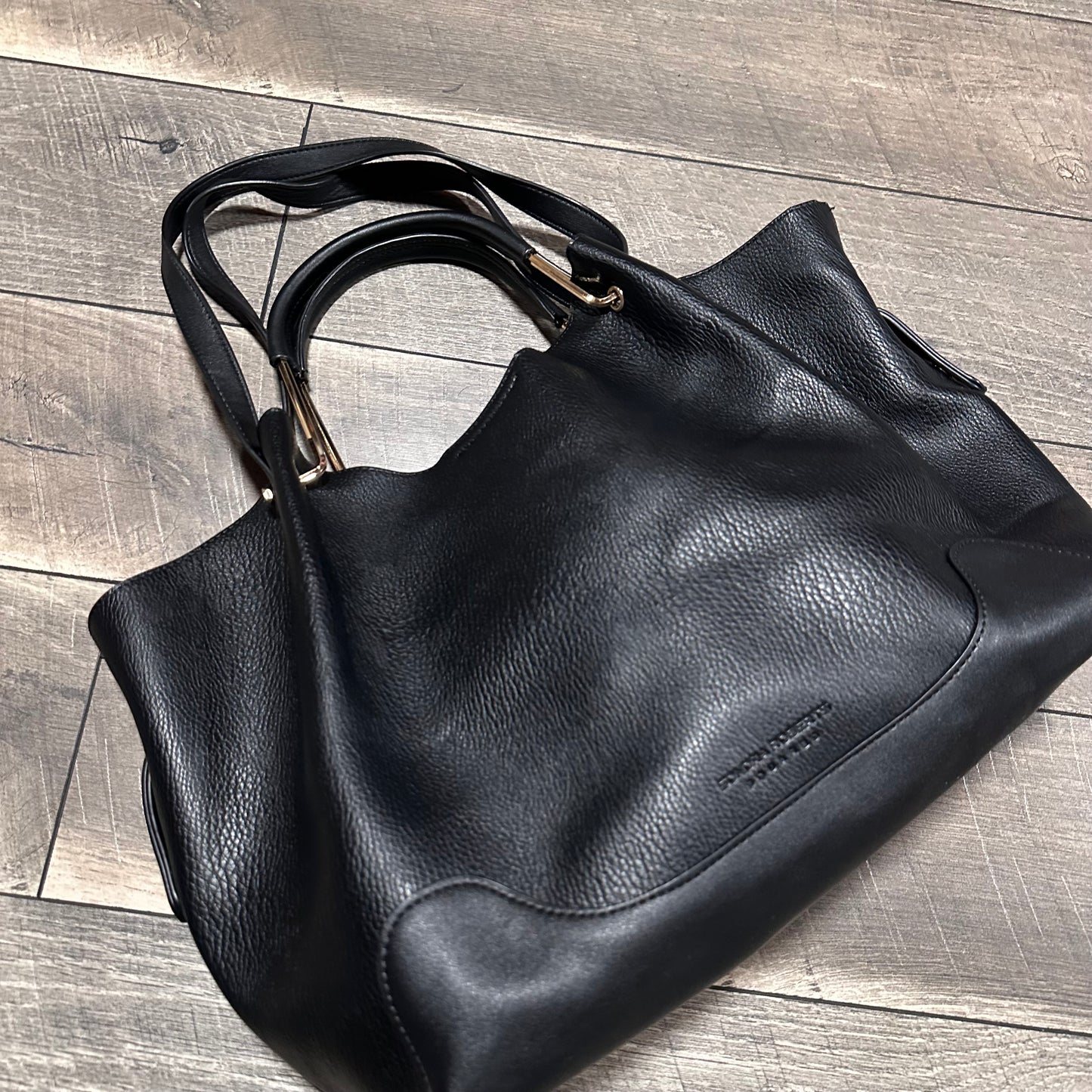Sondra Roberts Squared Vegan Leather Tote Bag