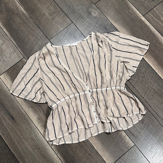 O’Neill Crop Button Down Top