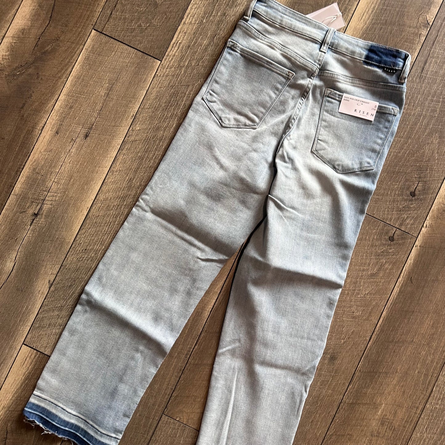 Risen Hi Rise Crop Straight Jeans