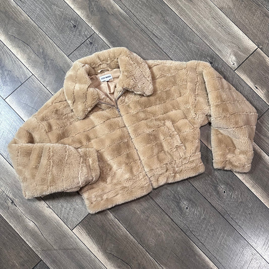Steve Madden Faux Fur Zip Jacket