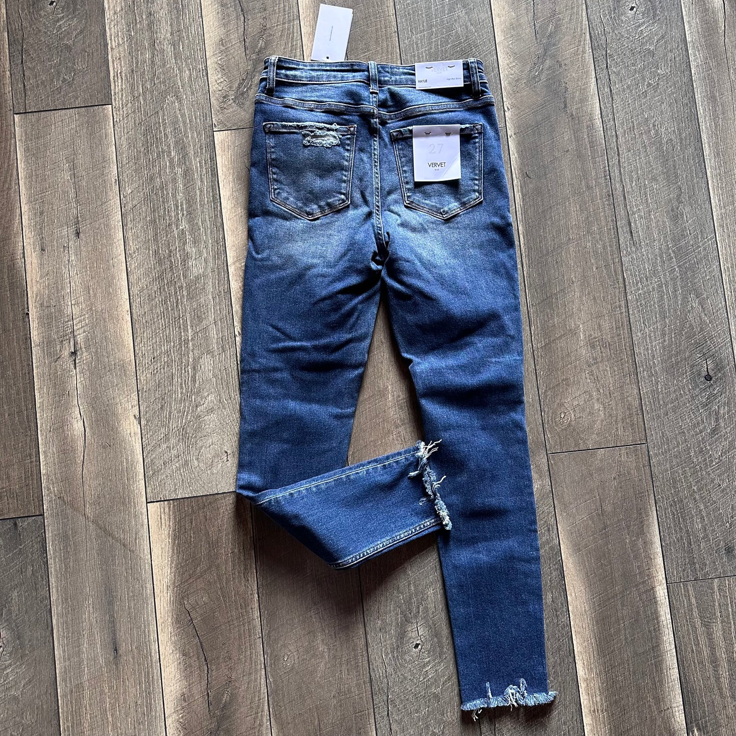 Vervet Buttonfly Distressed Skinny Jeans