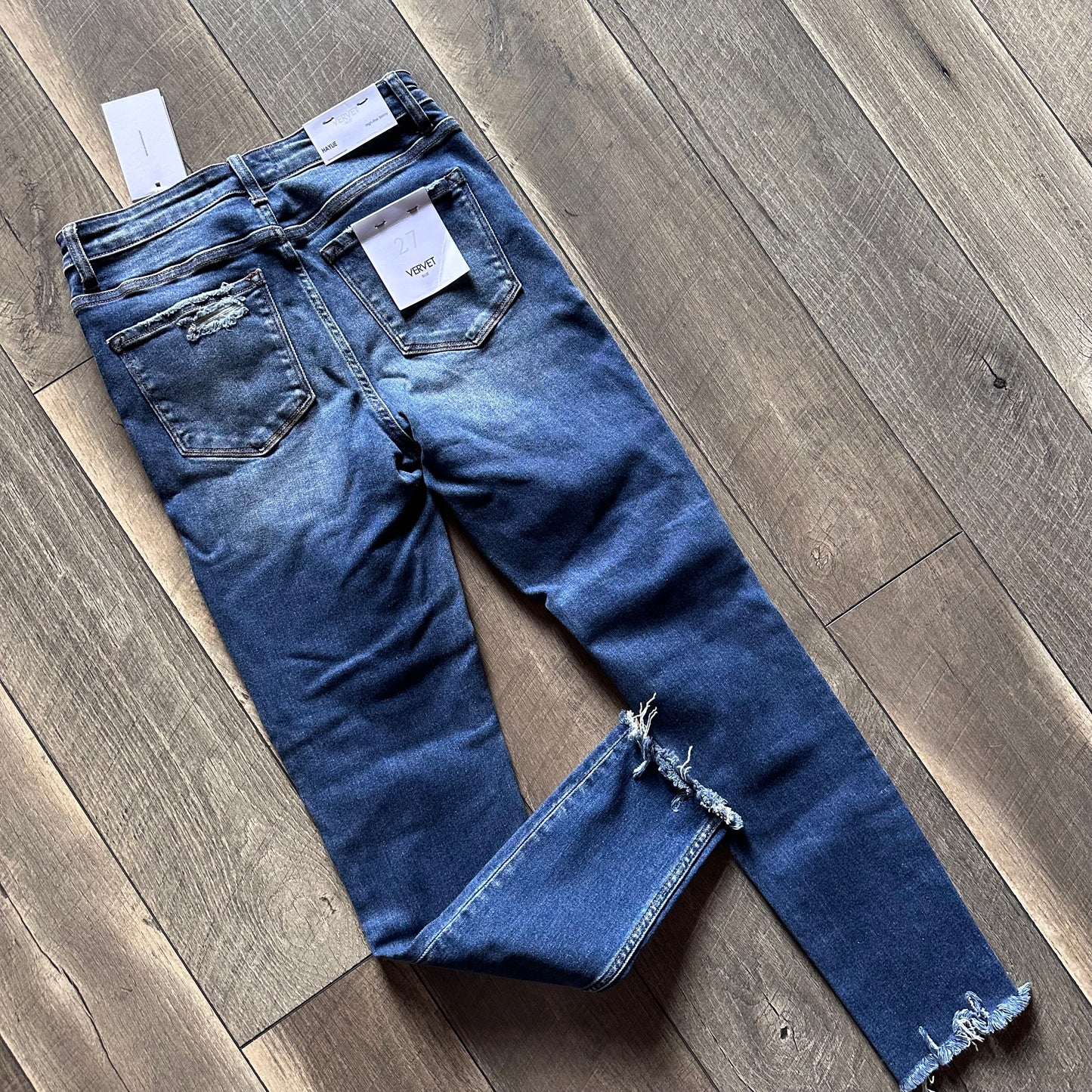 Vervet Buttonfly Distressed Skinny Jeans