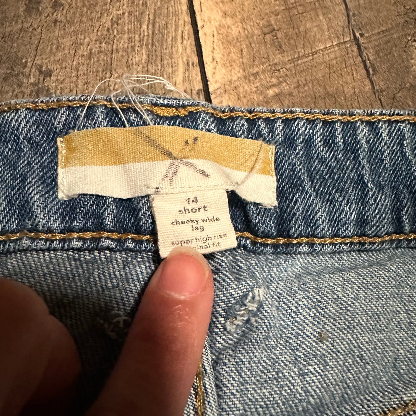 Denim Super Hi Rise Cheeky Wide Leg Jeans