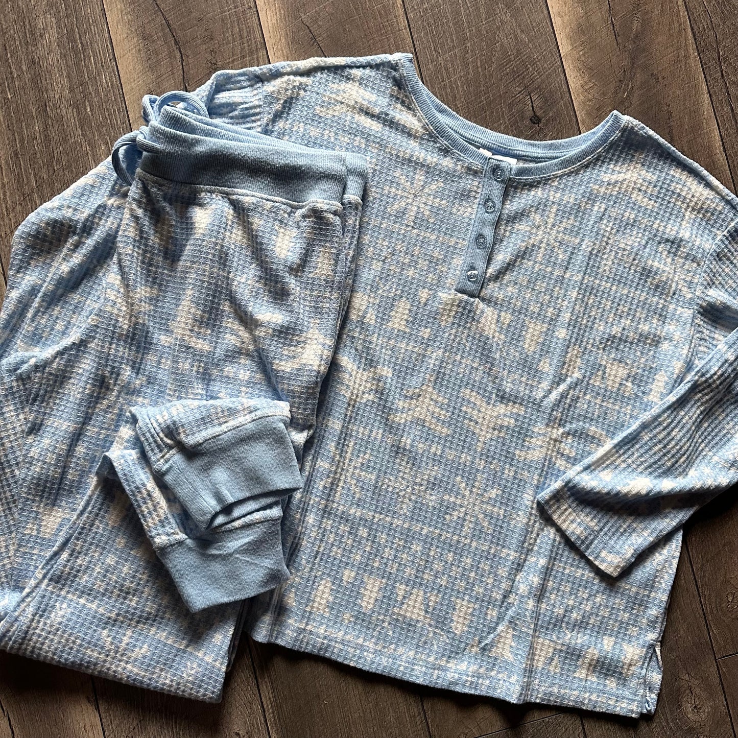 Joyspun Winter Wonderland Waffleknit Pajamas