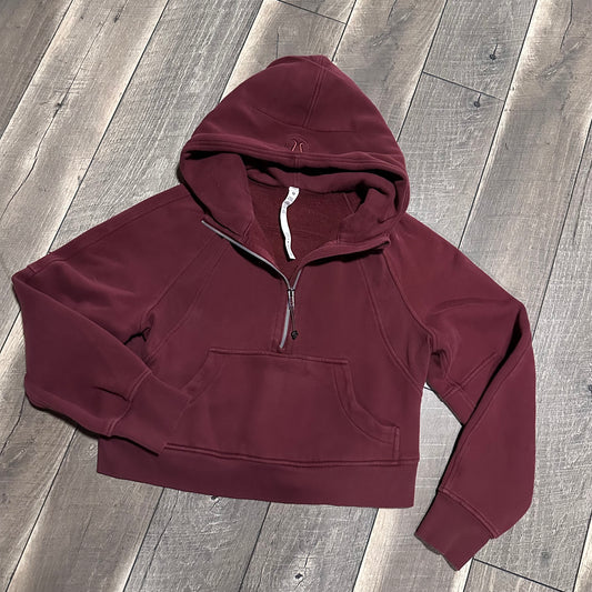 Lululemon Scuba Oversized 1/2 Zip Hoodie - Red Merlot