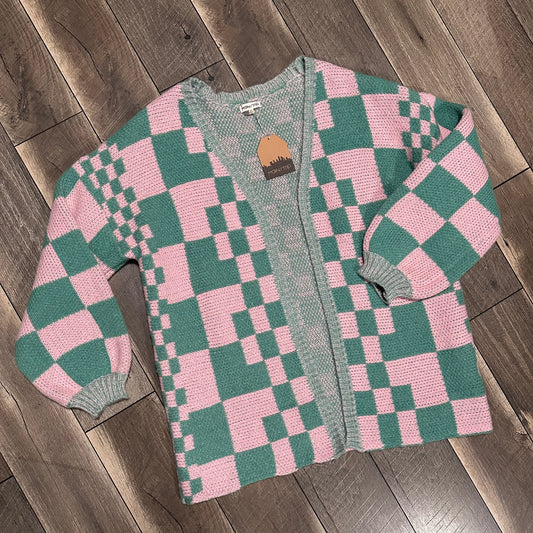 NWT💖 Main Strip Oversized Chunky Knit Cardigan