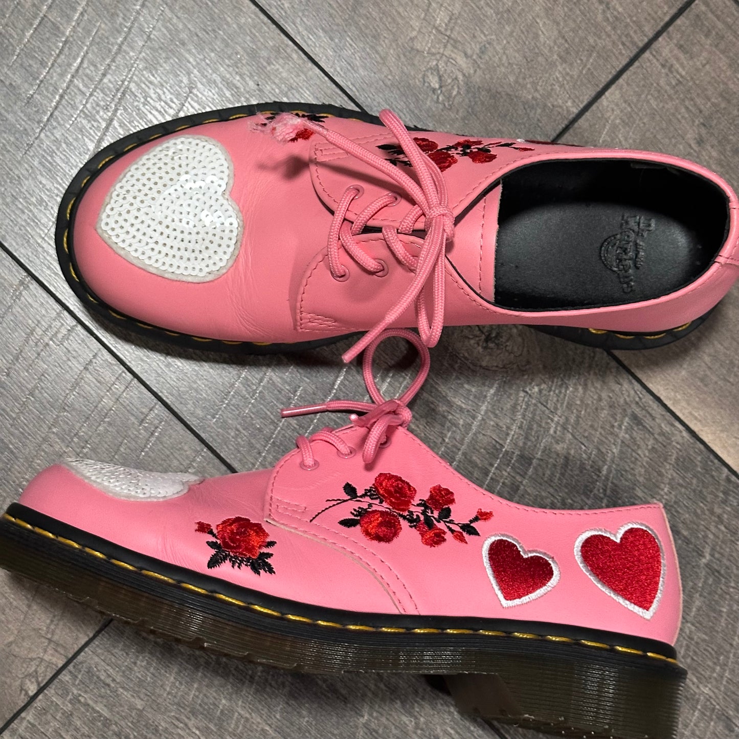 Dr. Martens 1461 Sequin Hearts Shoes