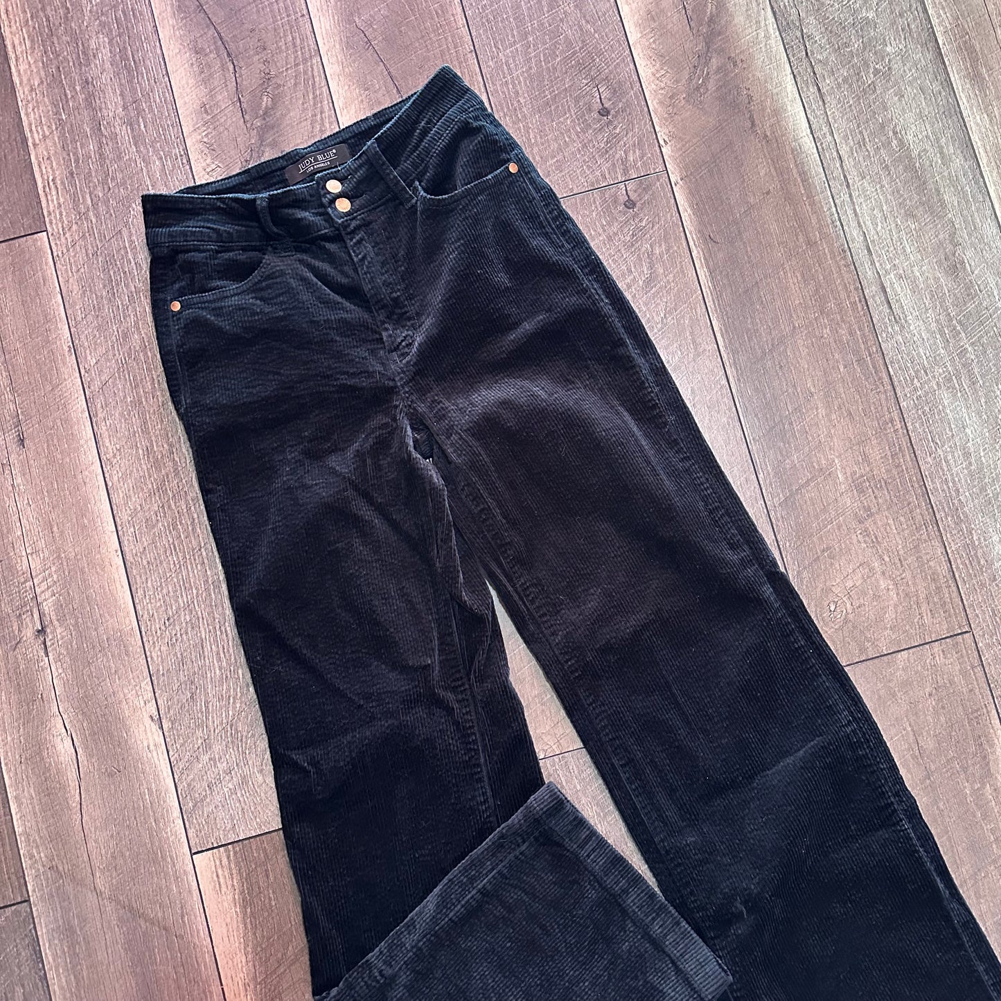 Judy Blue Emerald Green Wide Leg Corduroy Pants