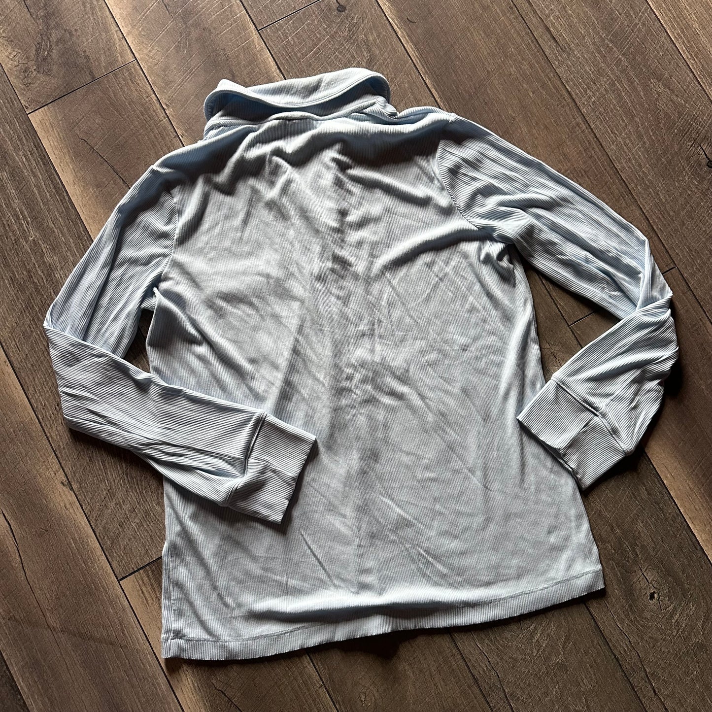 Skims Sky Blue Ribbed Pajama Set (like new)