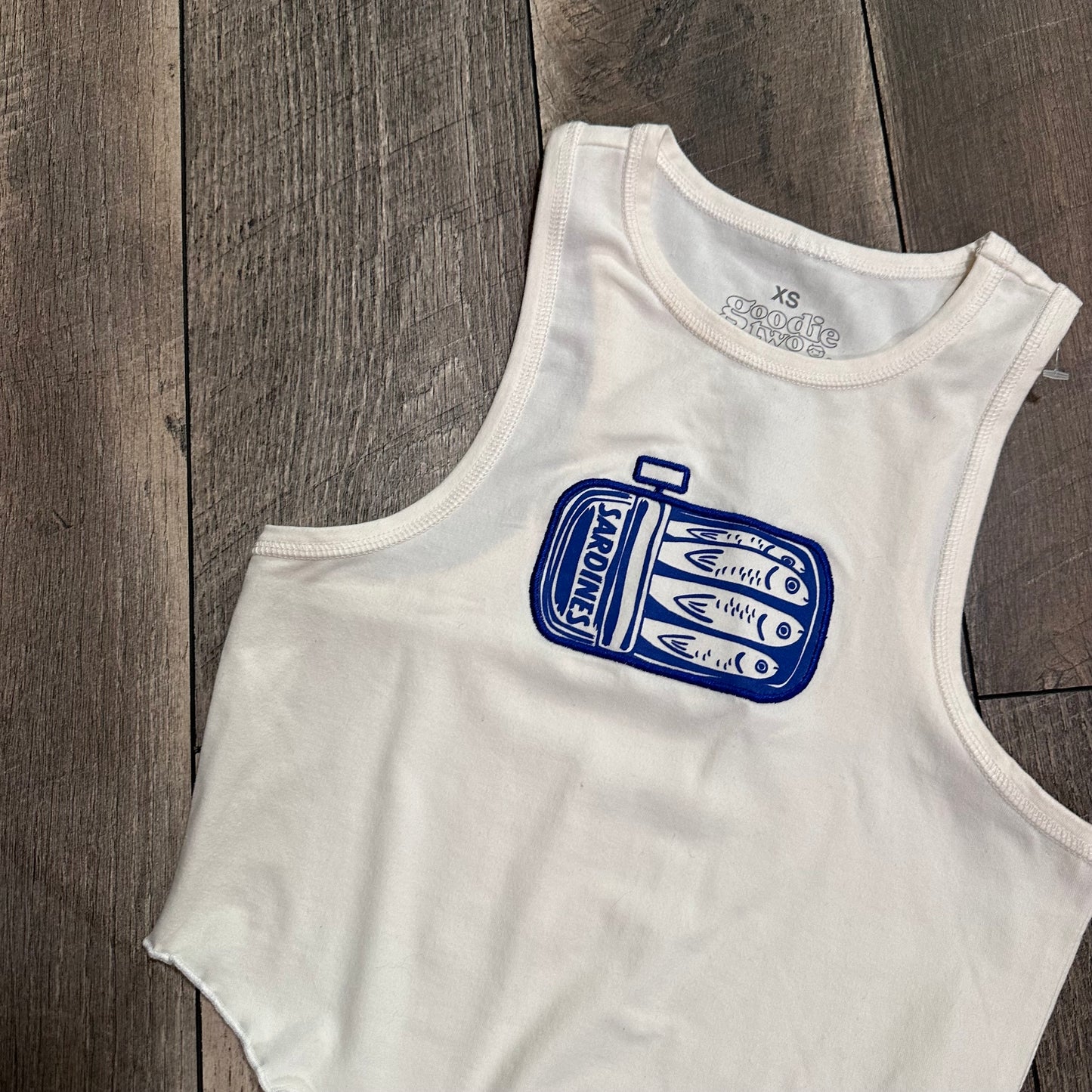 NWOT💙 Goodie Two Sleeves Sardines Crop Tank