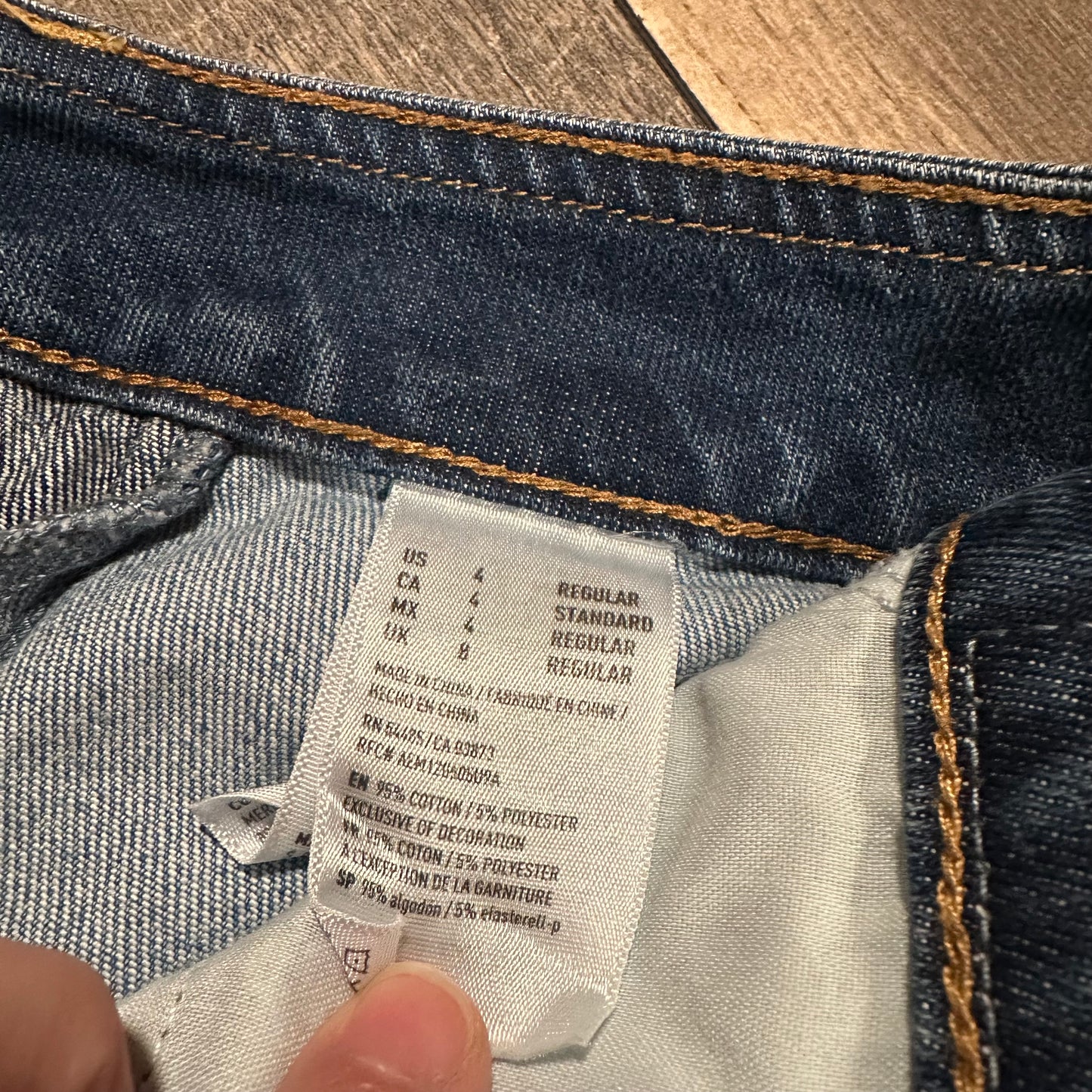 American Eagle Denim Patchwork Mini Skirt