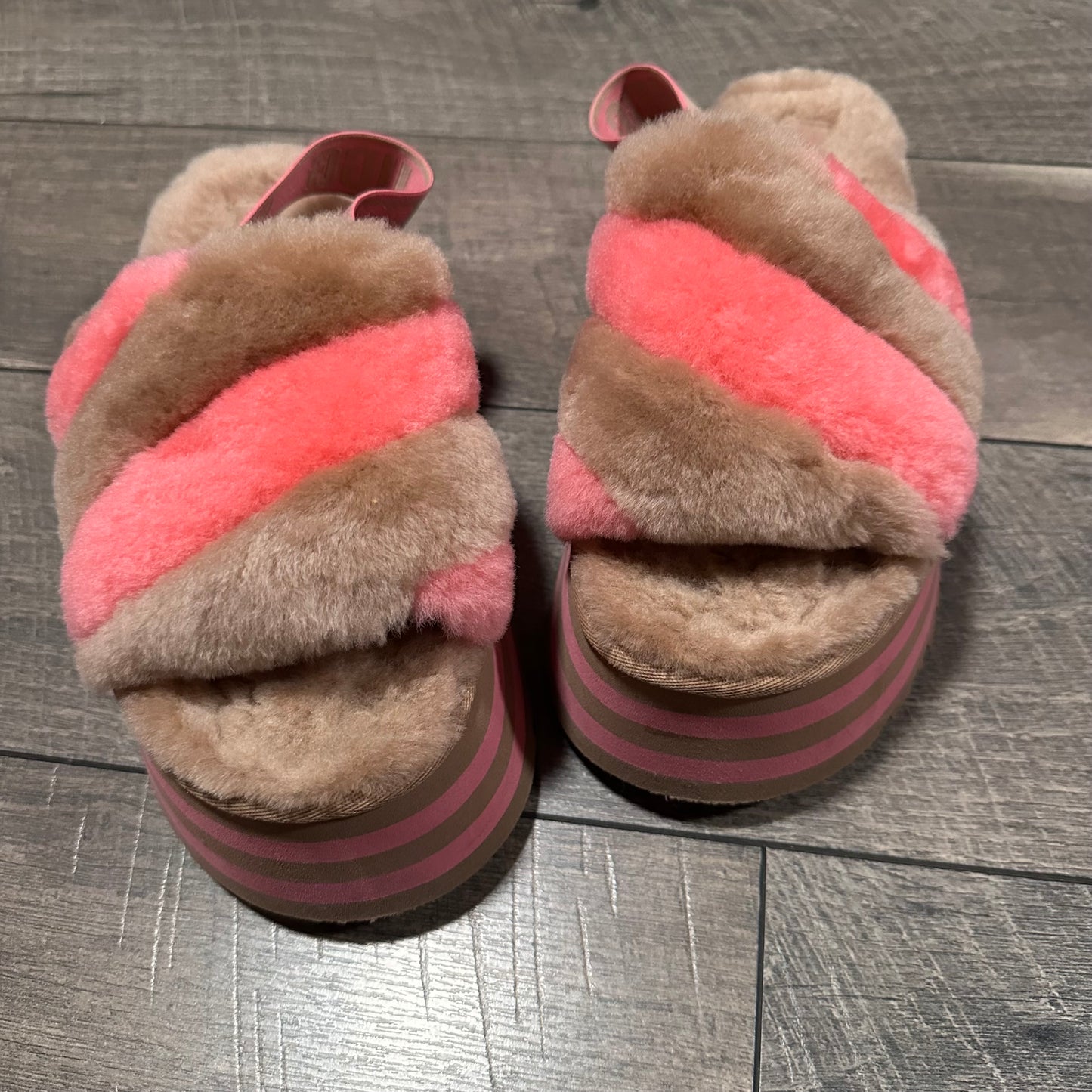 UGG Disco Stripe Slide Platform Sandals