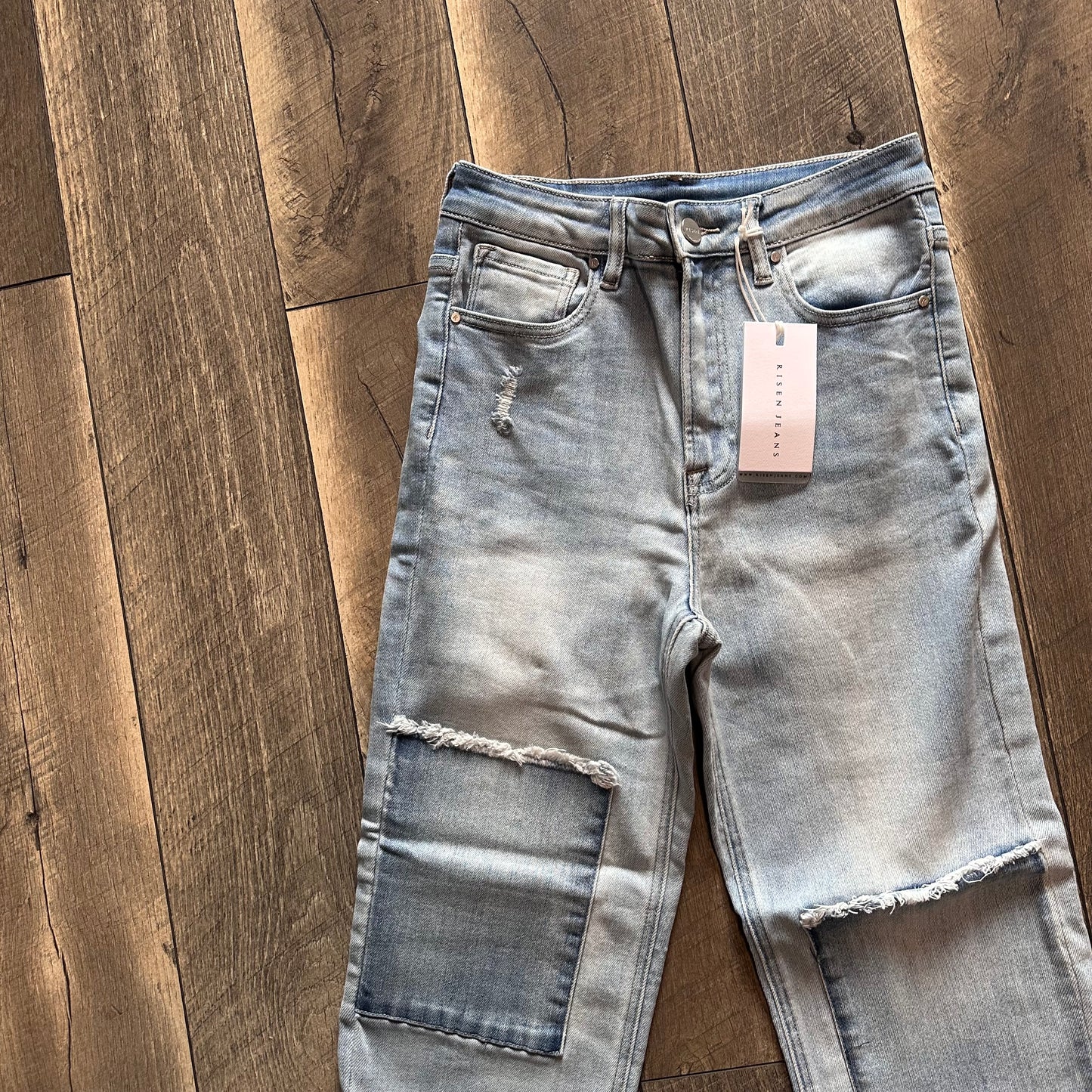 Risen Hi Rise Crop Straight Jeans