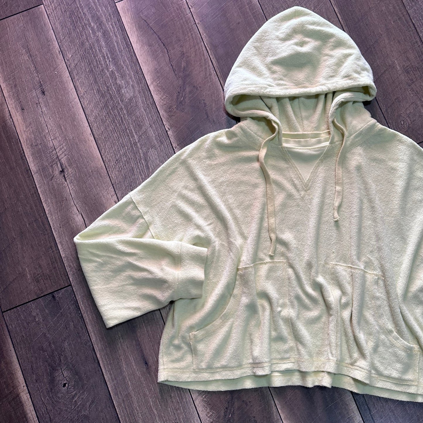 Free People Movement Oversized Terry Cloth Crop Hoodie