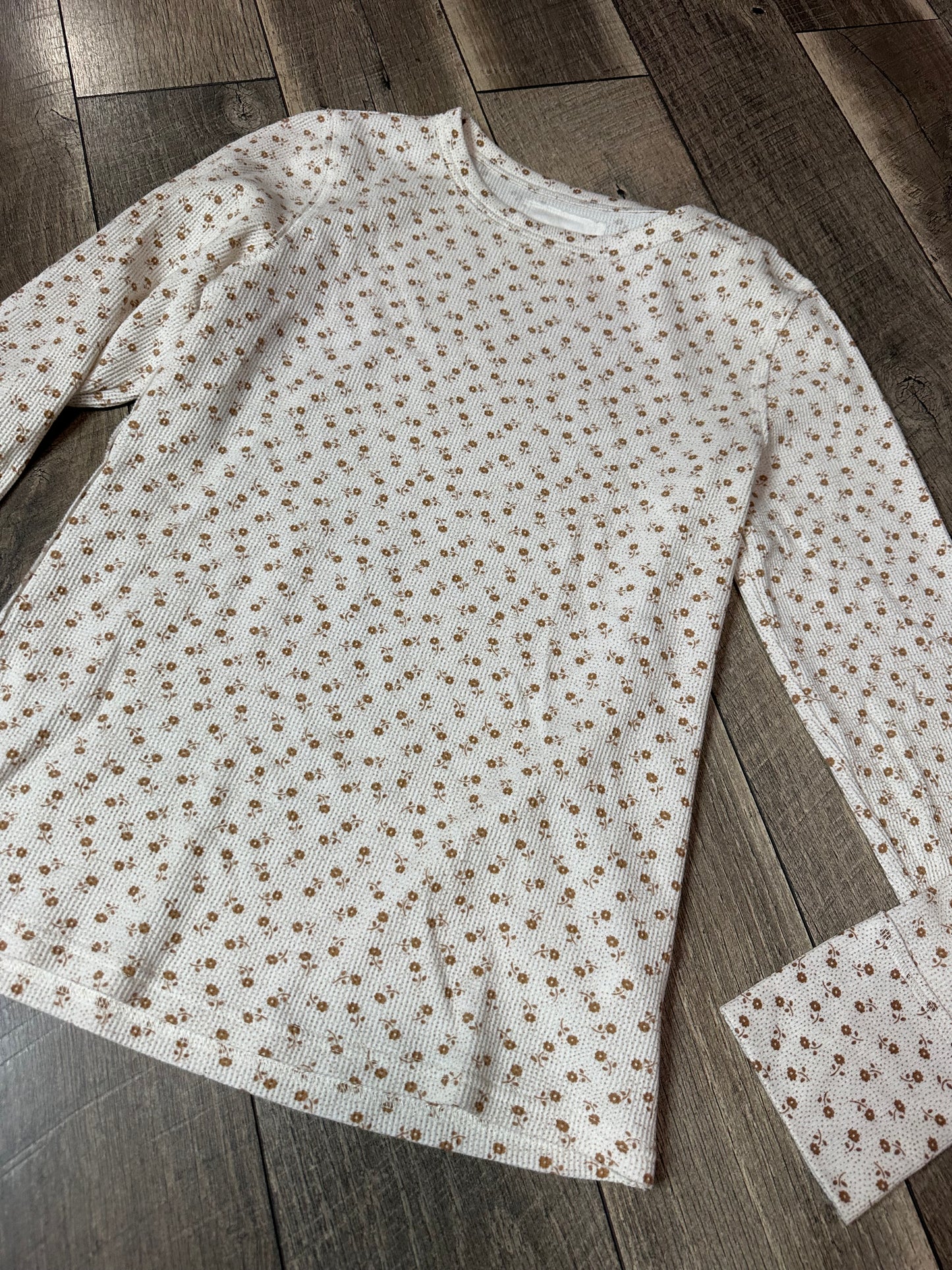 Aerie Waffleknit Floral Long Sleeve