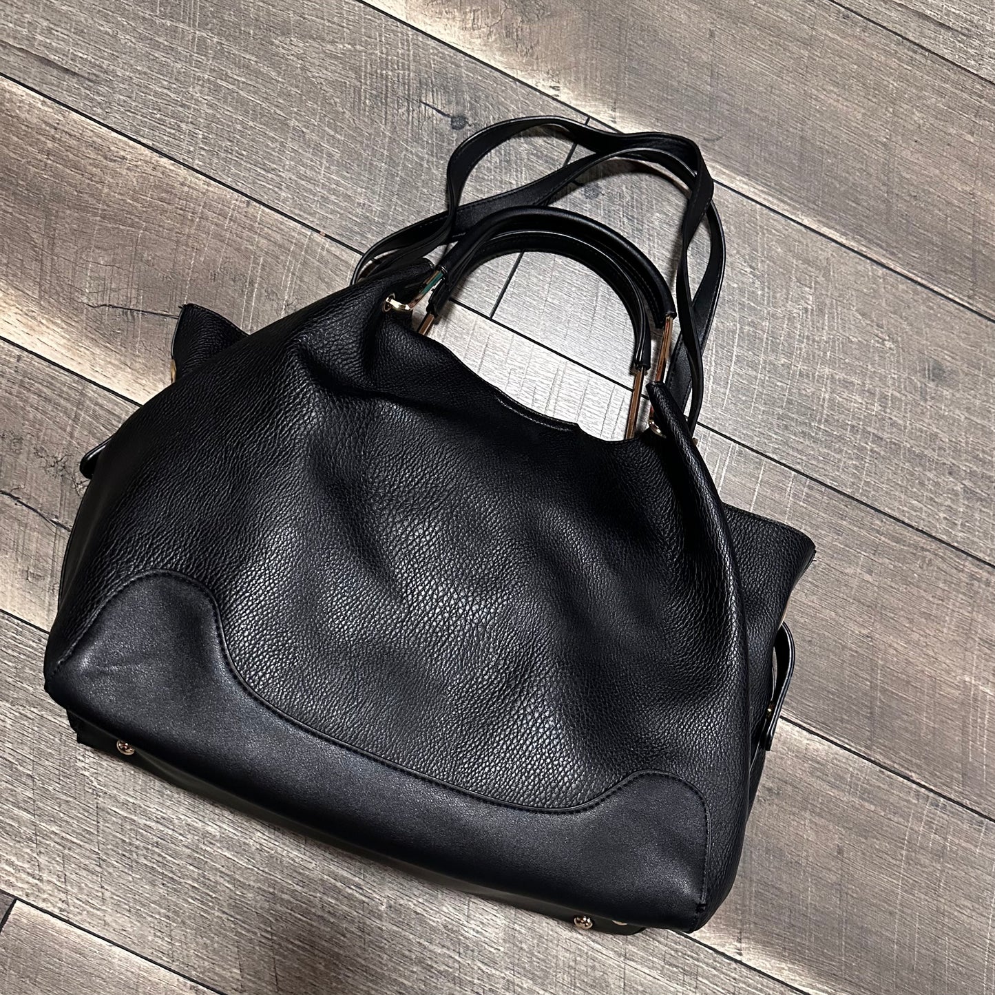 Sondra Roberts Squared Vegan Leather Tote Bag