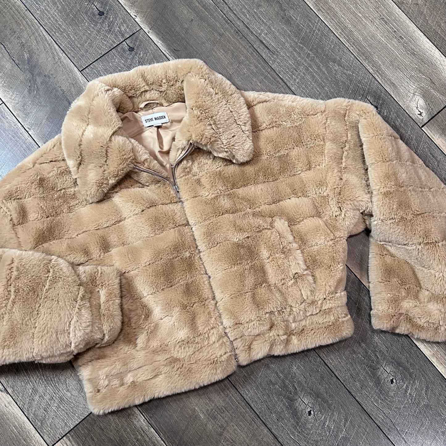 Steve Madden Faux Fur Zip Jacket
