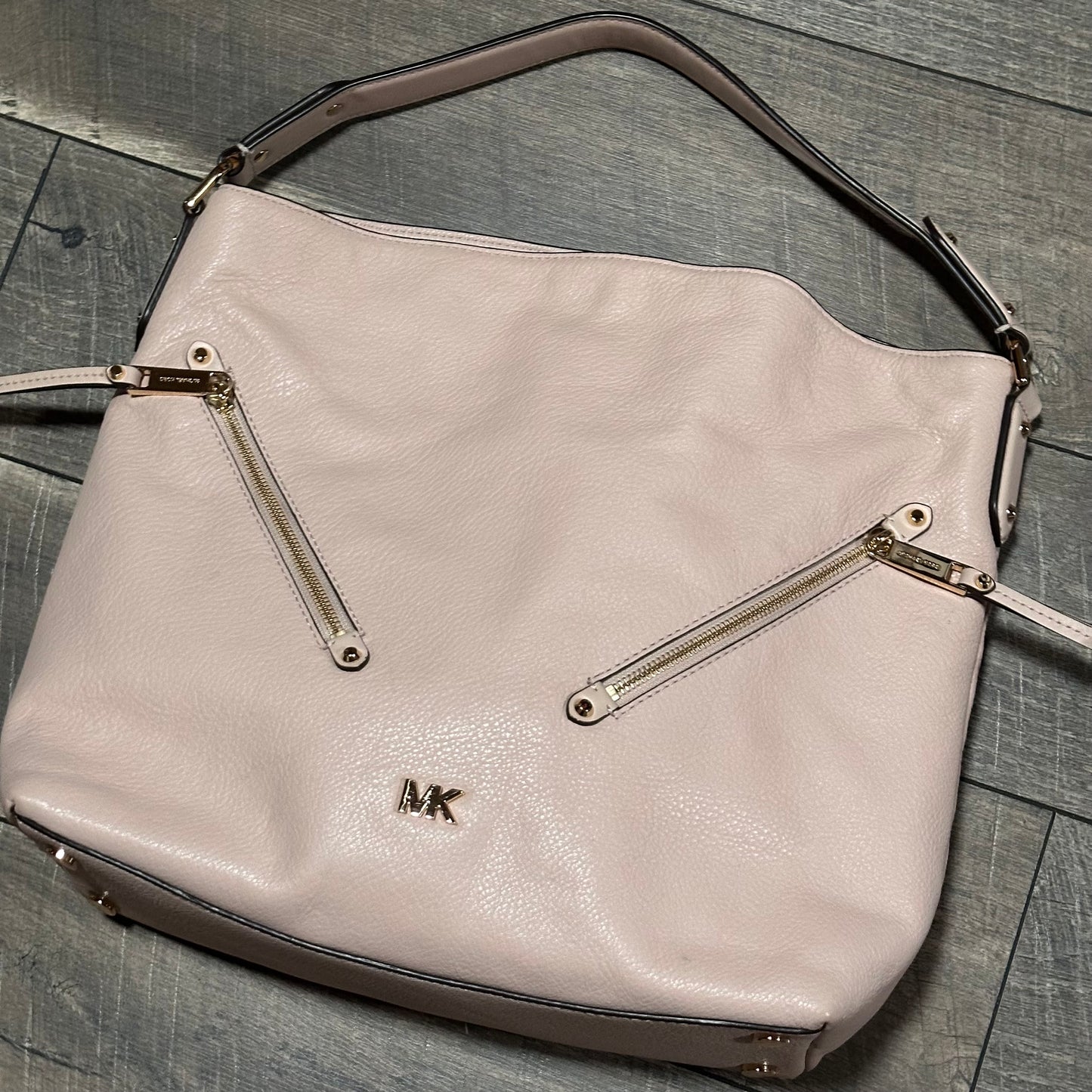 Michael Kors Evie Large Pebbled Leather Shoulder Bag