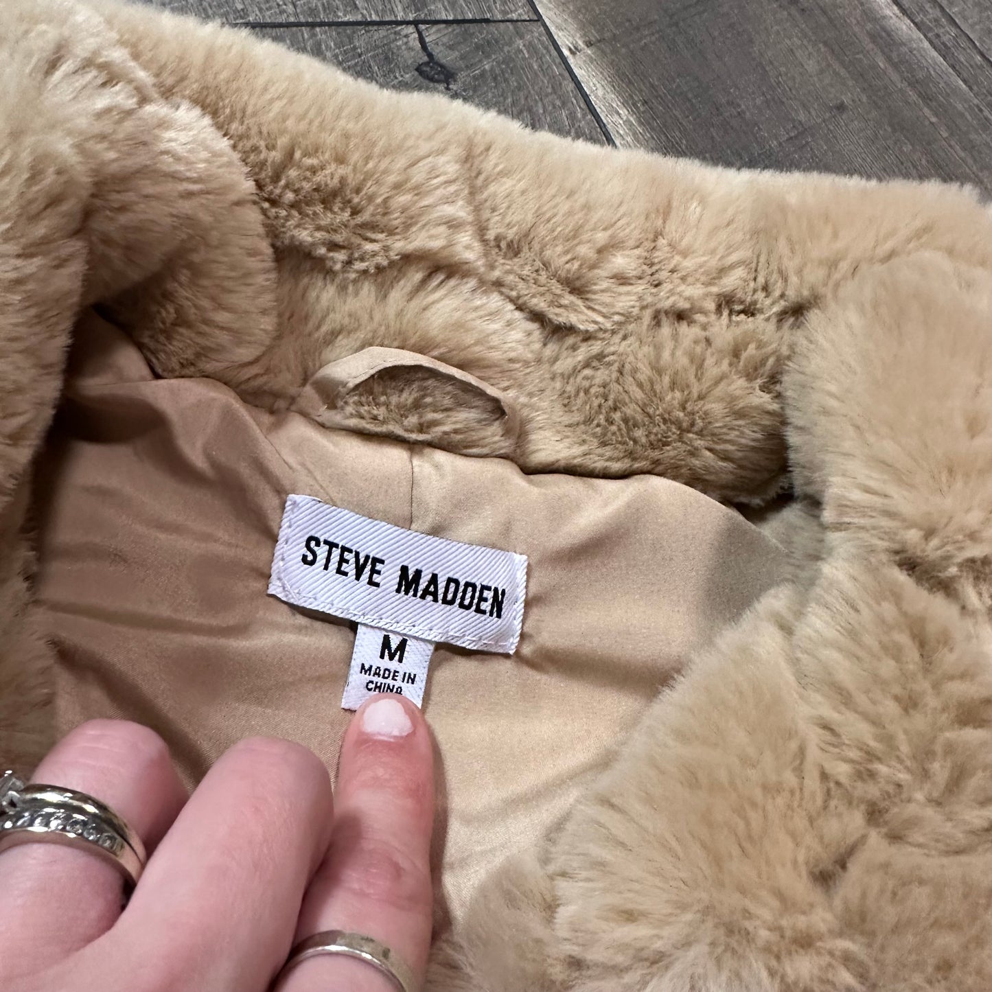 Steve Madden Faux Fur Zip Jacket