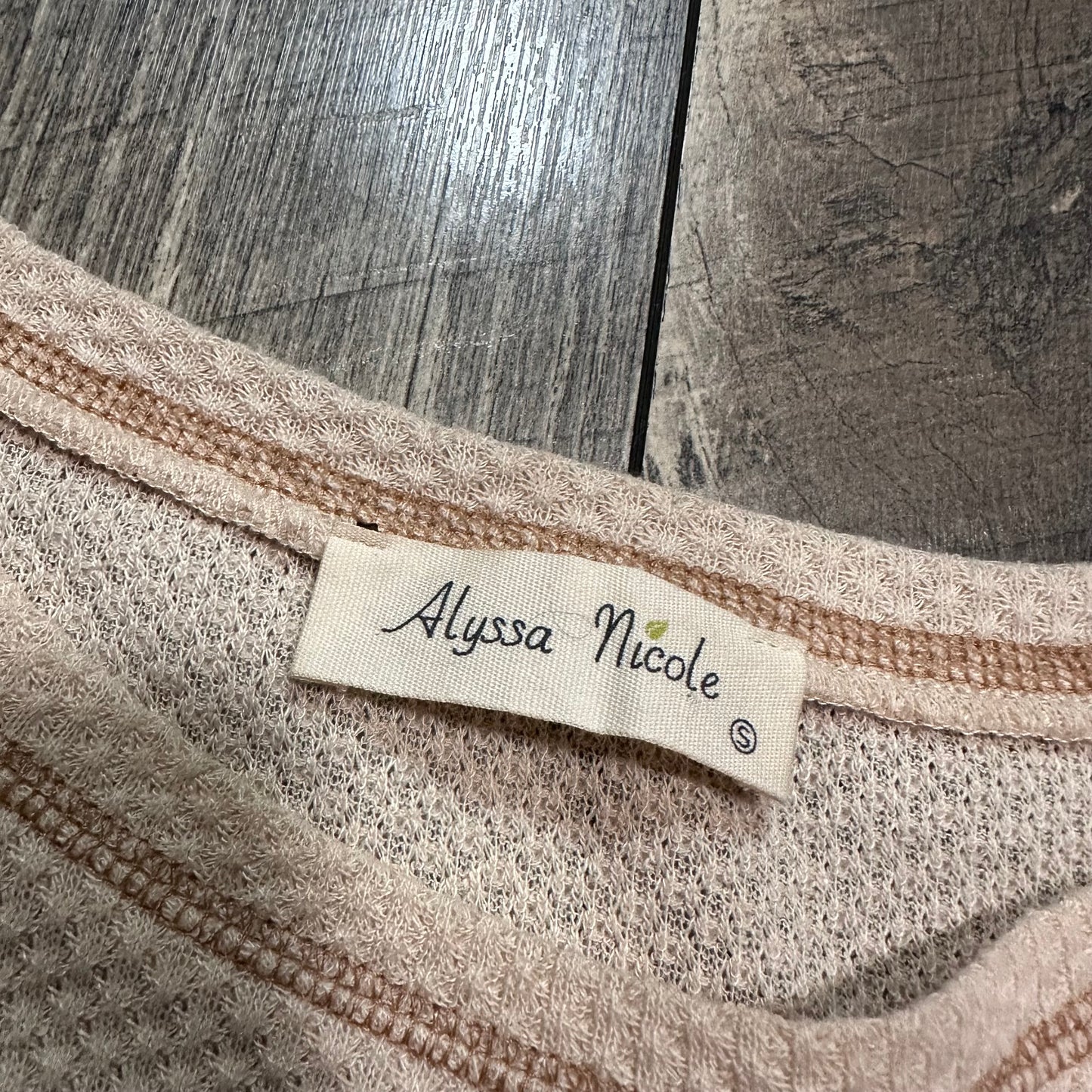 Alyssa Nicole Waffleknit Long Sleeve Top