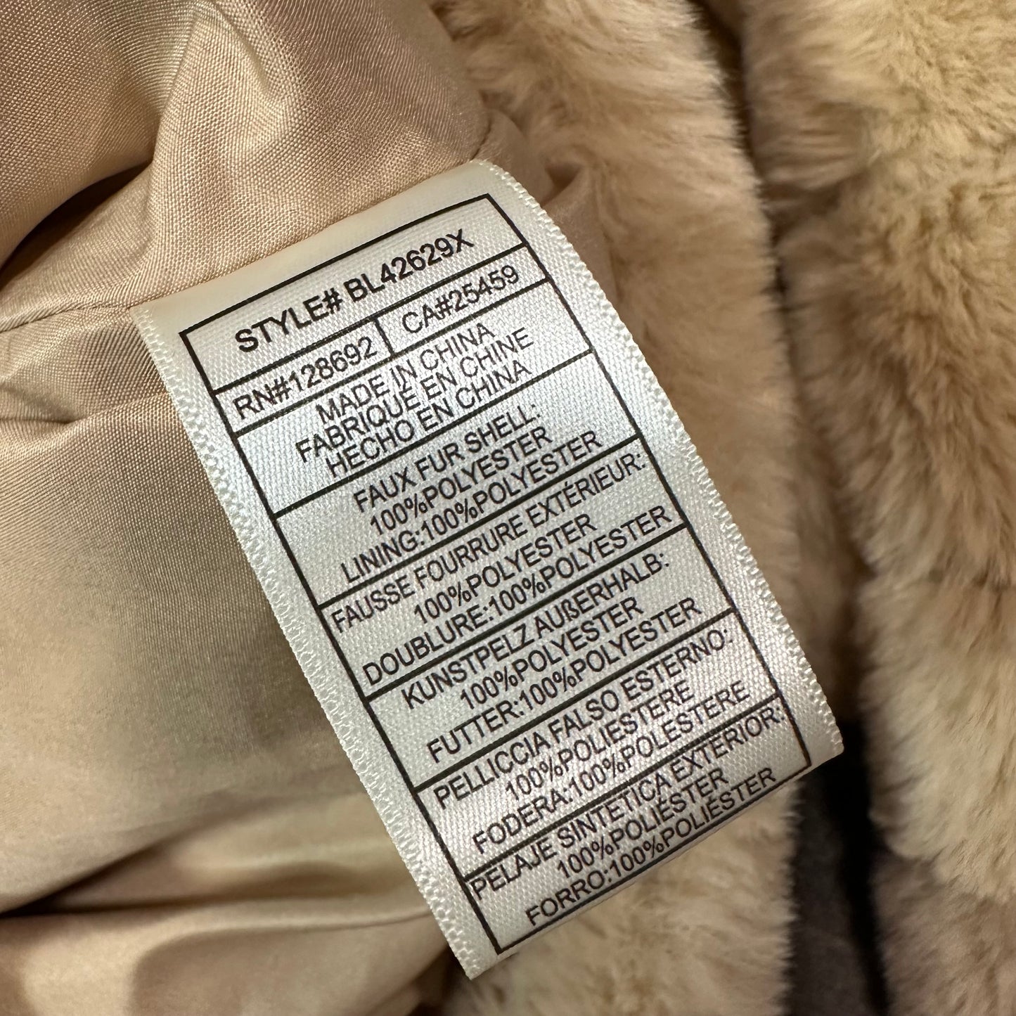 Steve Madden Faux Fur Zip Jacket