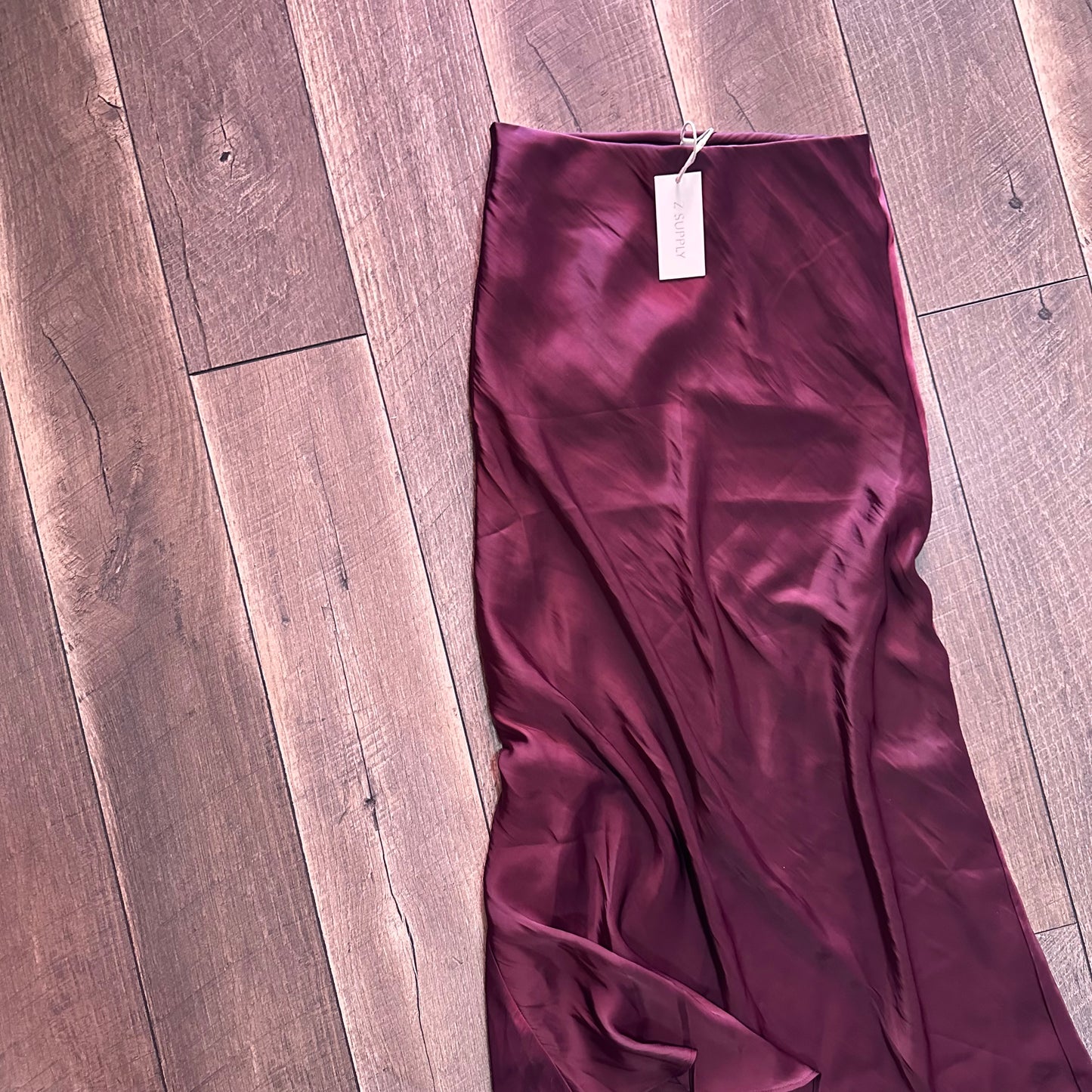 Z Supply Berry Wine Europa Poly Sheen Skirt (new with tags)