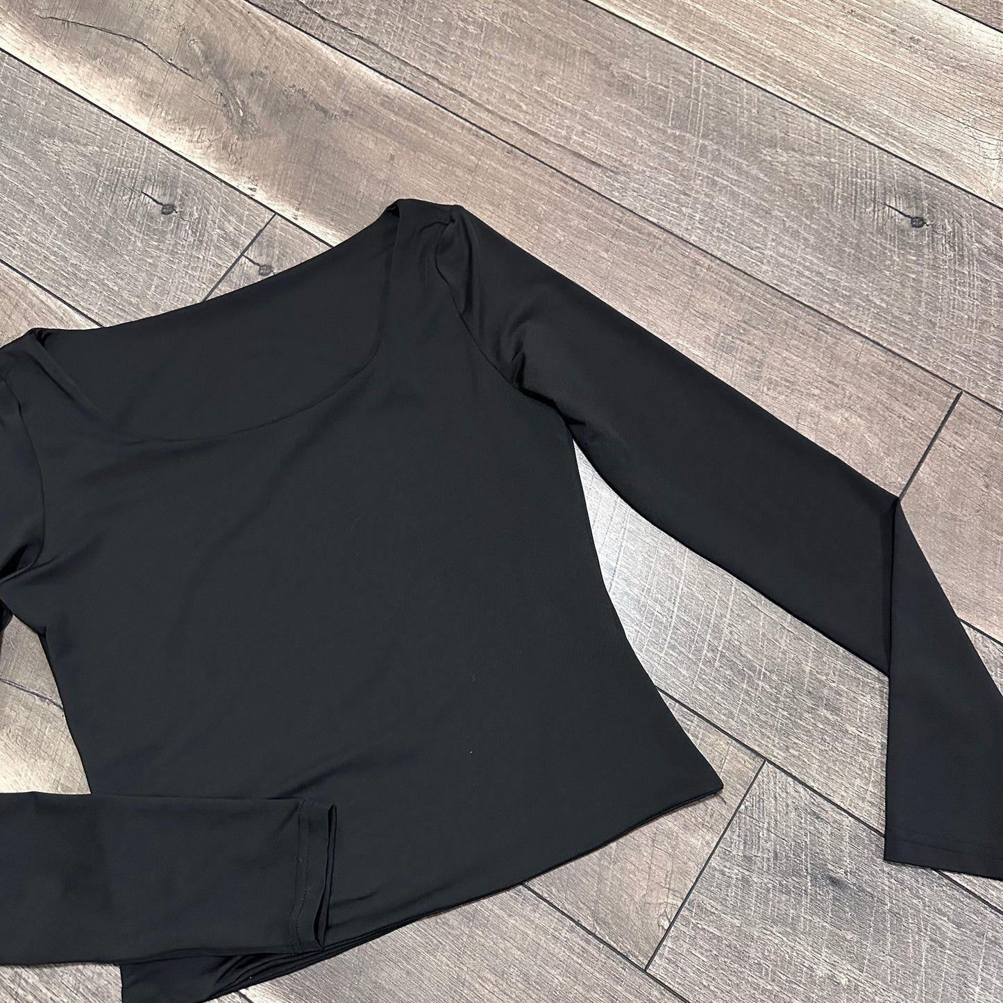 Unbranded Long Sleeve Double Lined Square Neck Top