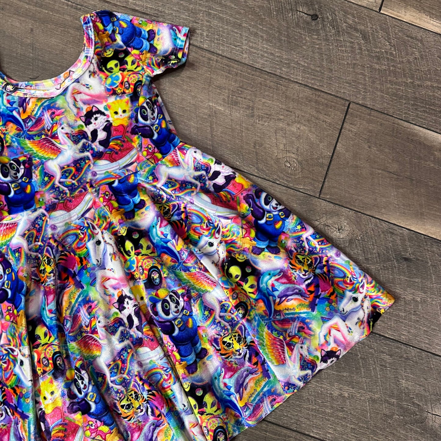 Wild Rich Kids Lisa Frank Crushed Velour Dress
