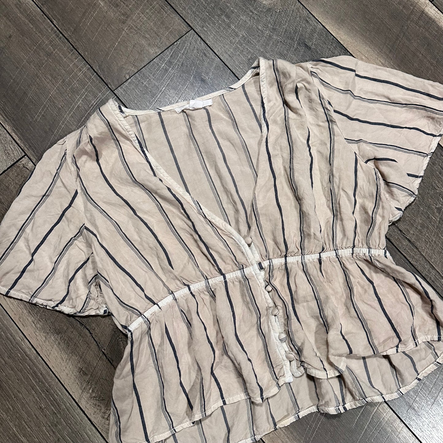 O’Neill Crop Button Down Top