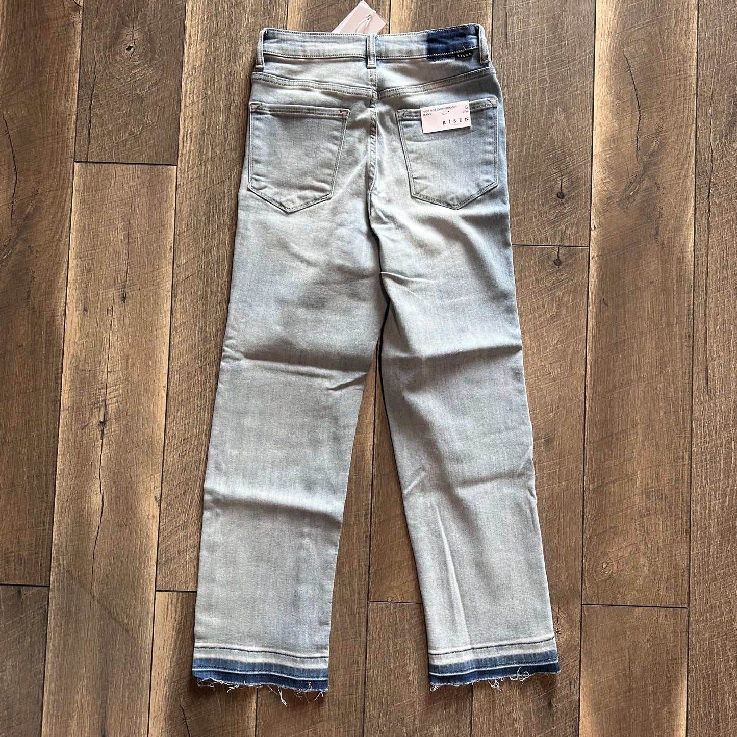 Risen Hi Rise Crop Straight Jeans