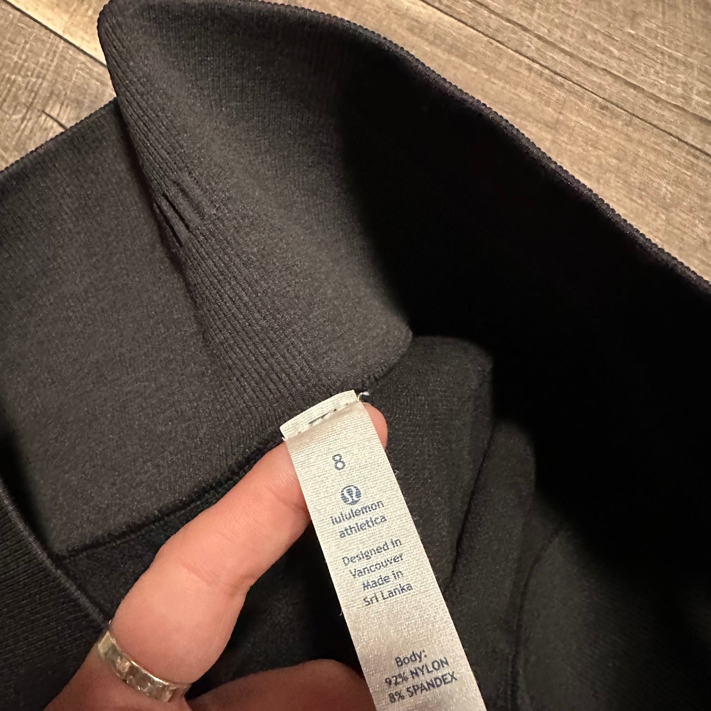 Lululemon Seamless Charcoal Gray Crop